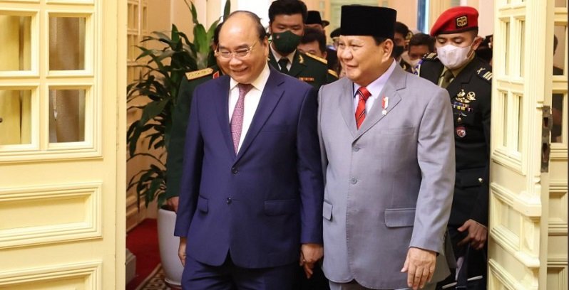 Momen pertemuan Menhan Prabowo dengan Presiden Vietnam/Kemhan_RI