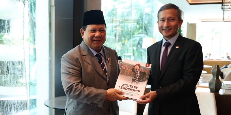Prabowo Subianto bersama Menlu Singapura, Vivian Valakrishnan/net
