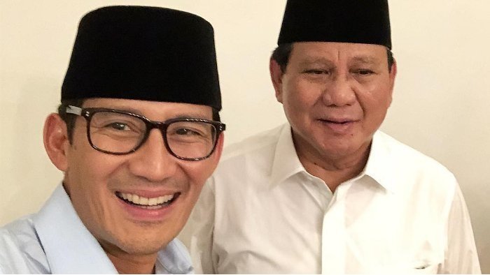 Menteri Pariwisata dan Ekonomi Kreatif Sandiaga Uno dan Ketua Umum Partai Gerindra Prabowo Subianto. Foto: Istimewa