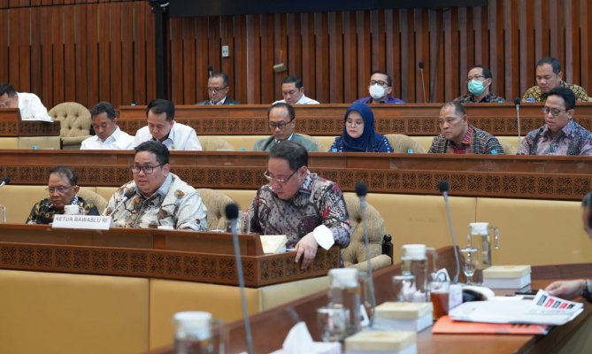 RDP Komisi II DPR RI di Jakarta, Rabu (11/01/2023)/foto: Publikasi dan Pemberitaan Bawaslu.