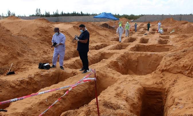 Lokasi penemuan mayat di Libya/ Reuters