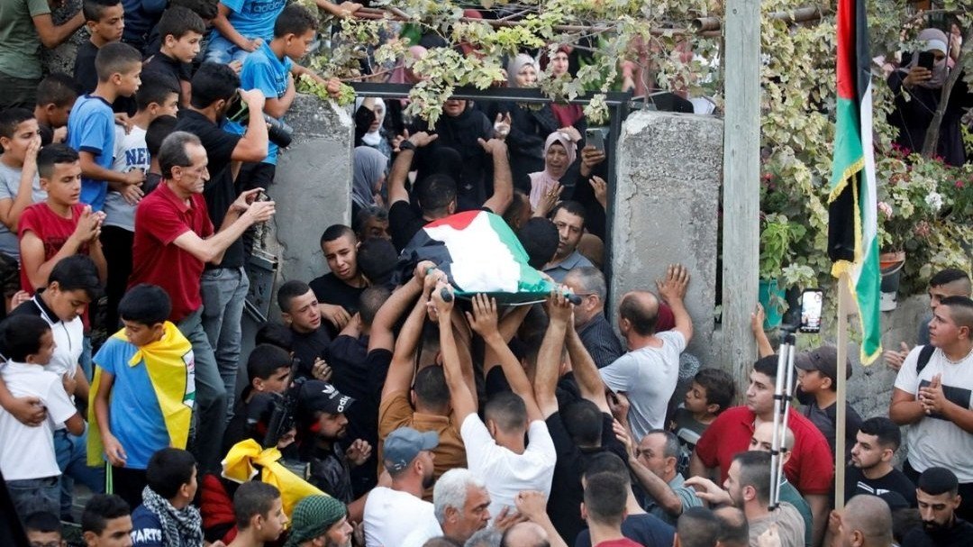 Jenazah warga Palestina yang ditembak Israel/ Reuters