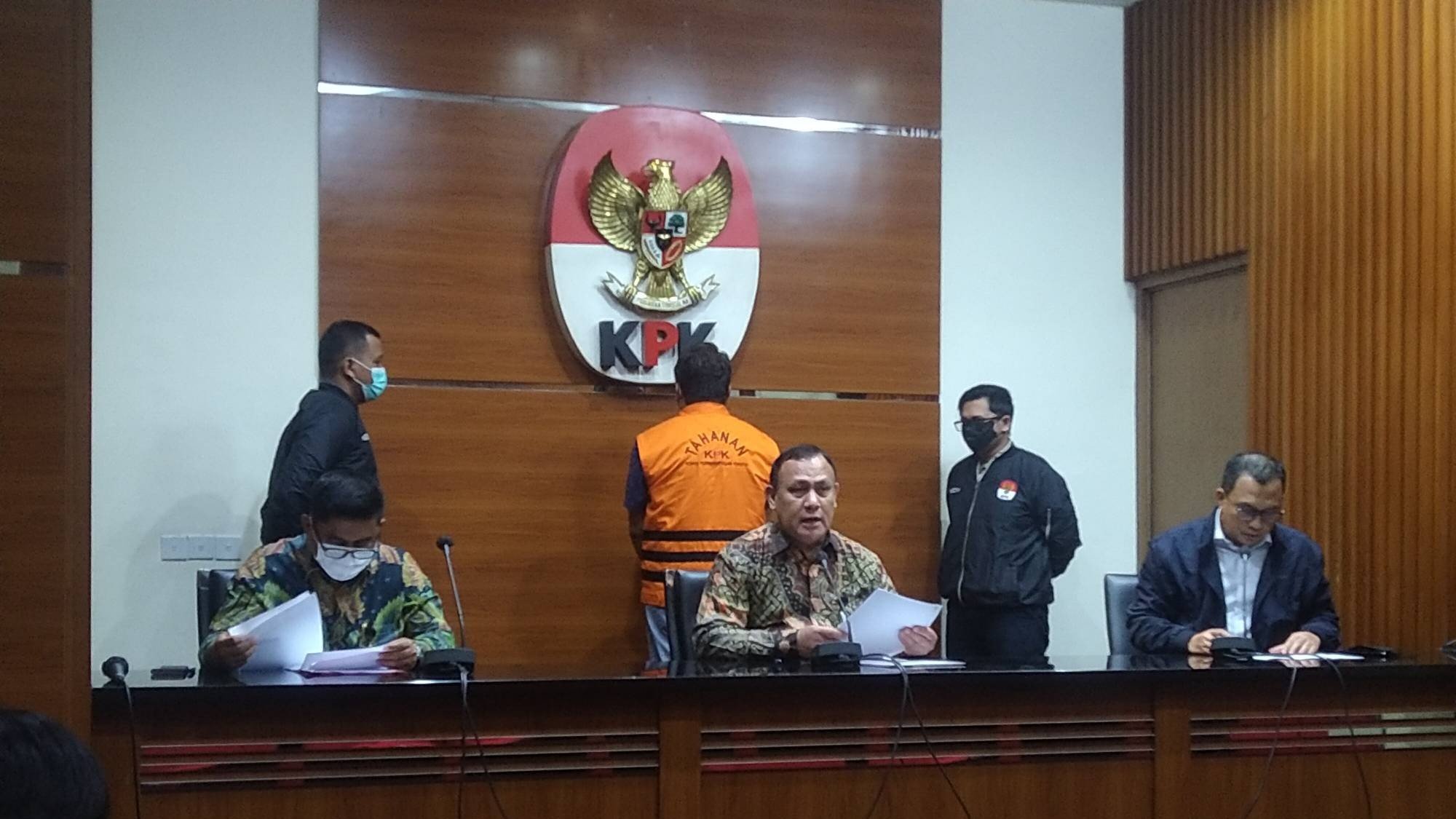 Konferensi pers penahanan AKBP Bambang Kayun di KPK/ SinPo.id/ Zikri Maulana