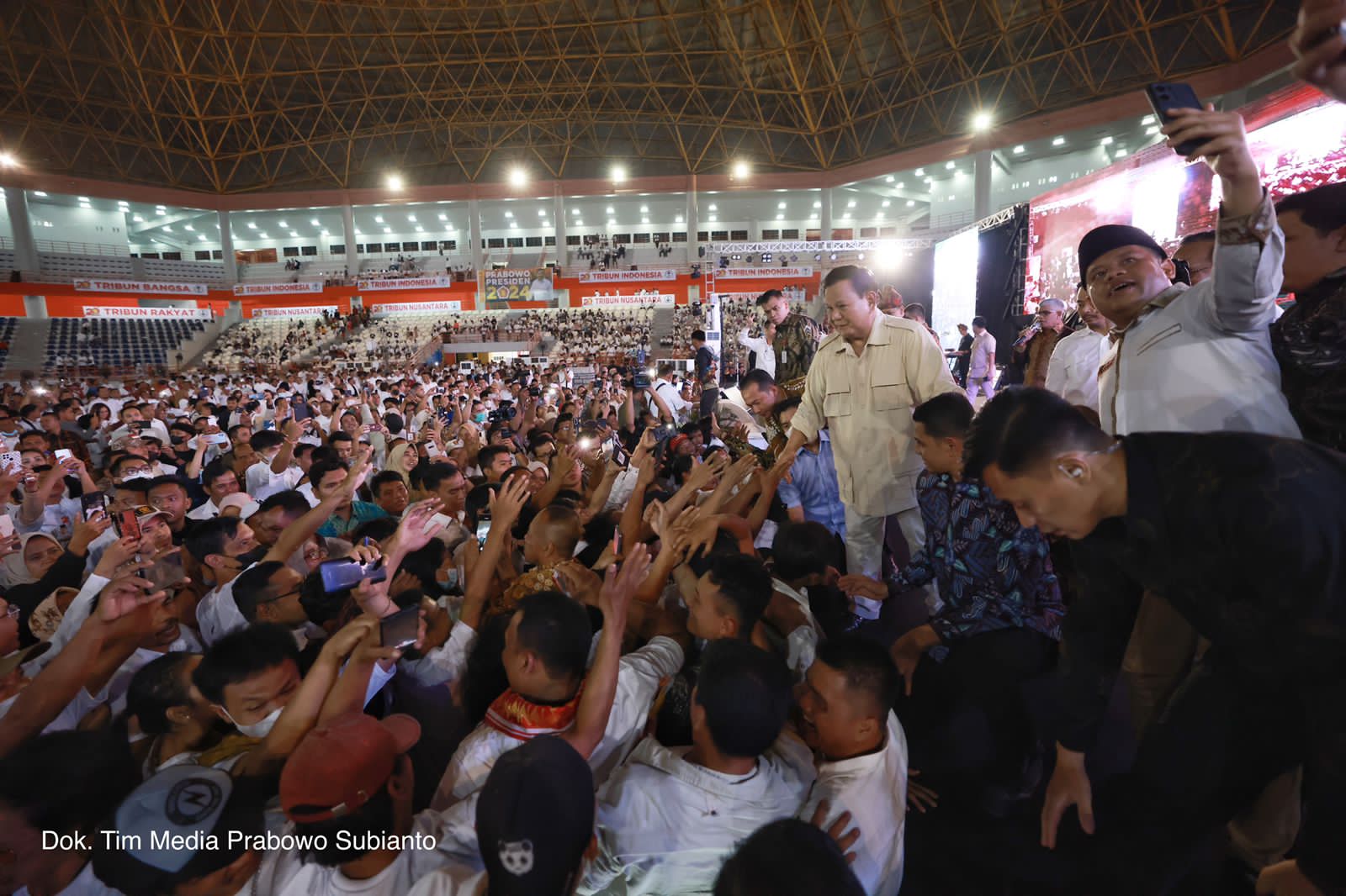 Prabowo disambut masyarakat Medan/Tim Media