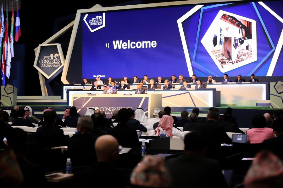 AFC menggelar kongres tahunan di Gulf Convention Centre, Manama, Bahrain