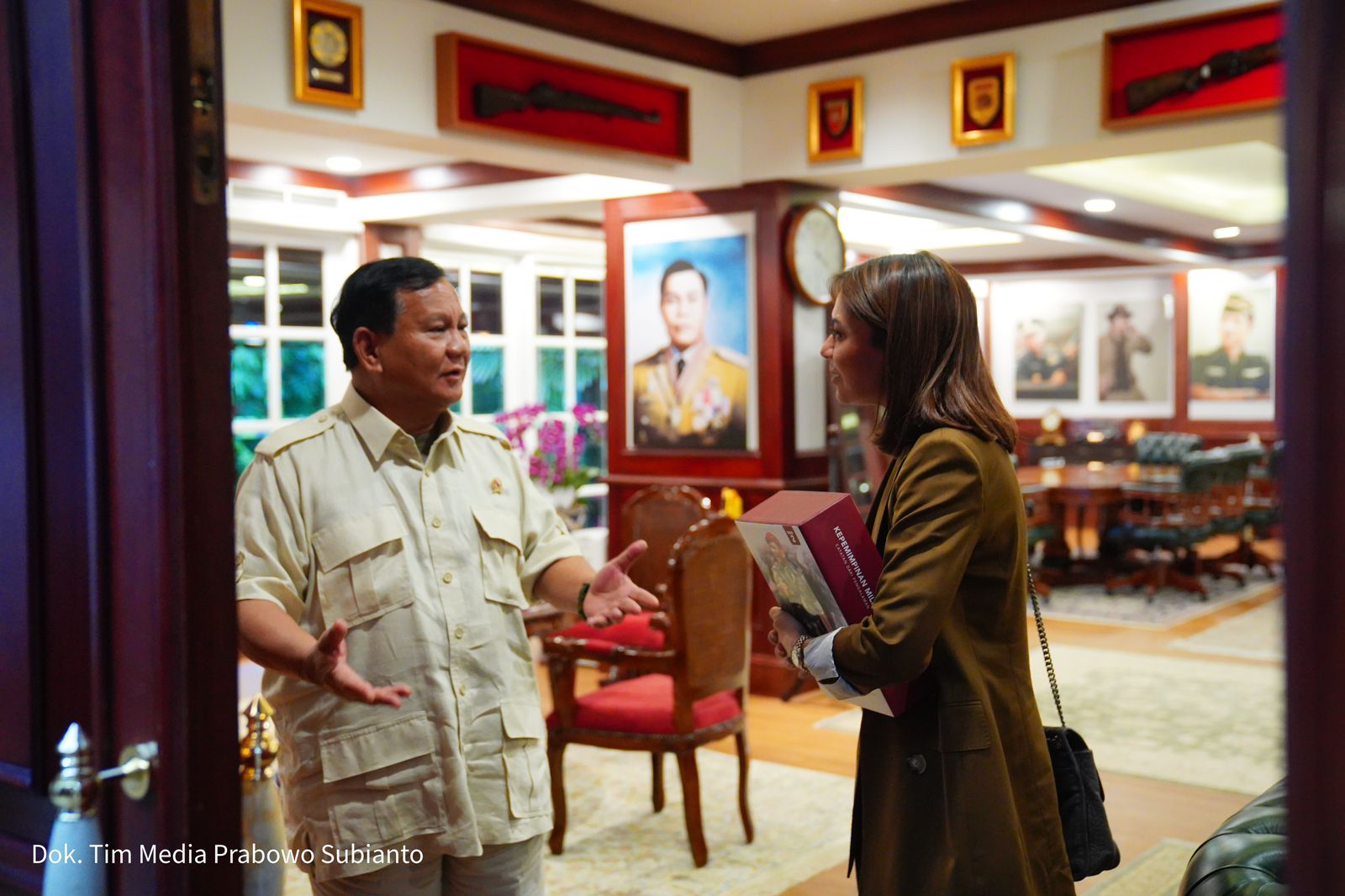 Keakraban Prabowo dan Najwa Shihab dalam sebuah diskusi/Tim Media