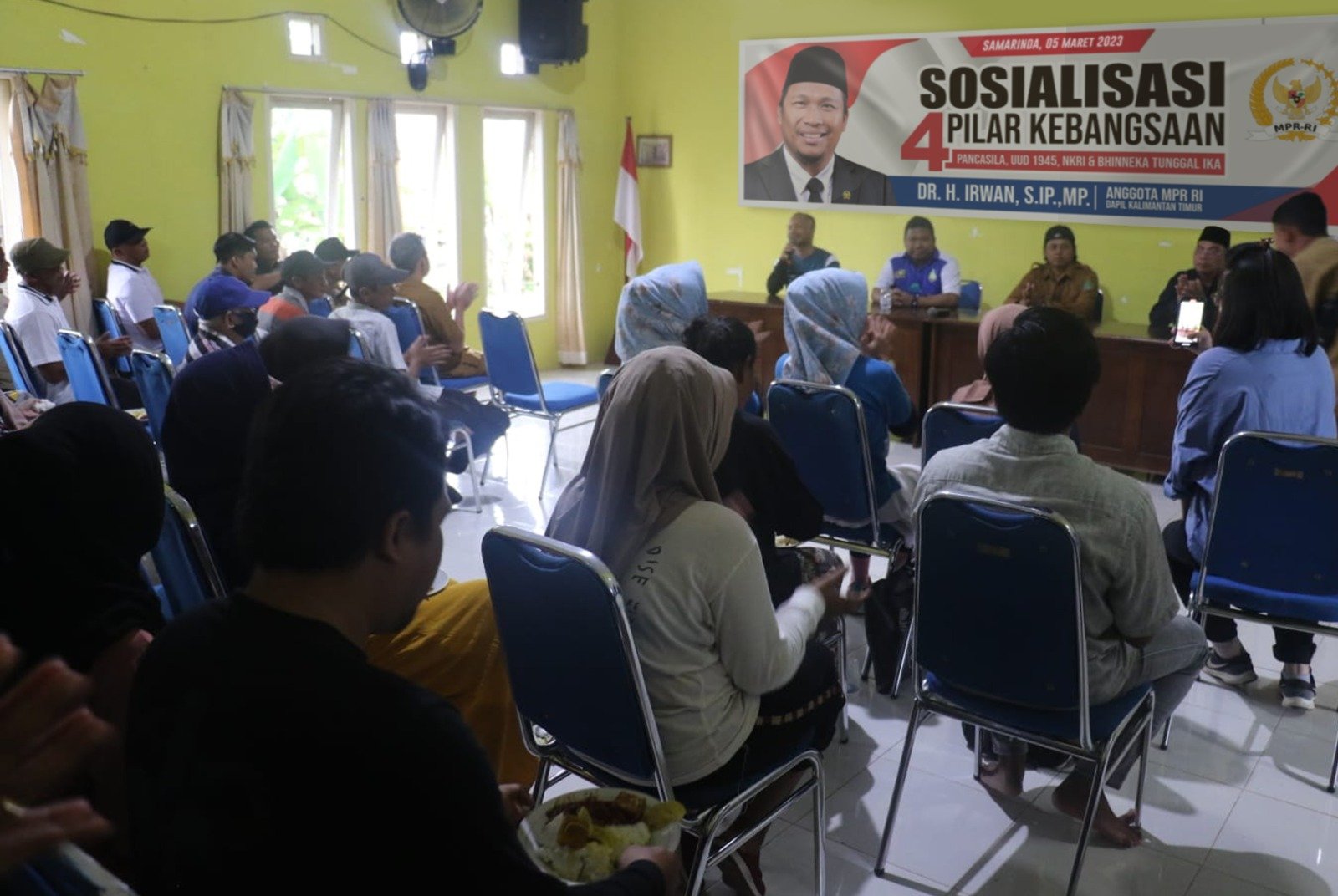 Anggota MPR RI Irwan menggelar acara Sosialisasi Empat Pilar Kebangsaan di Samarinda pada Minggu, 5 Maret 2023. (SinPo.id/Dok. Pribadi)