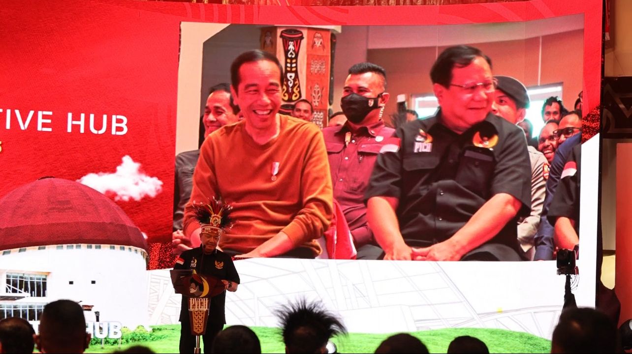 Momen kebersamaan Prabowo dan Jokowi/SinPo.id/Tim Media