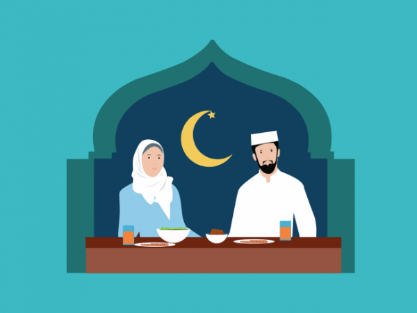 Ilustrasi muslim saat akan berbuka puasa (pixabay)