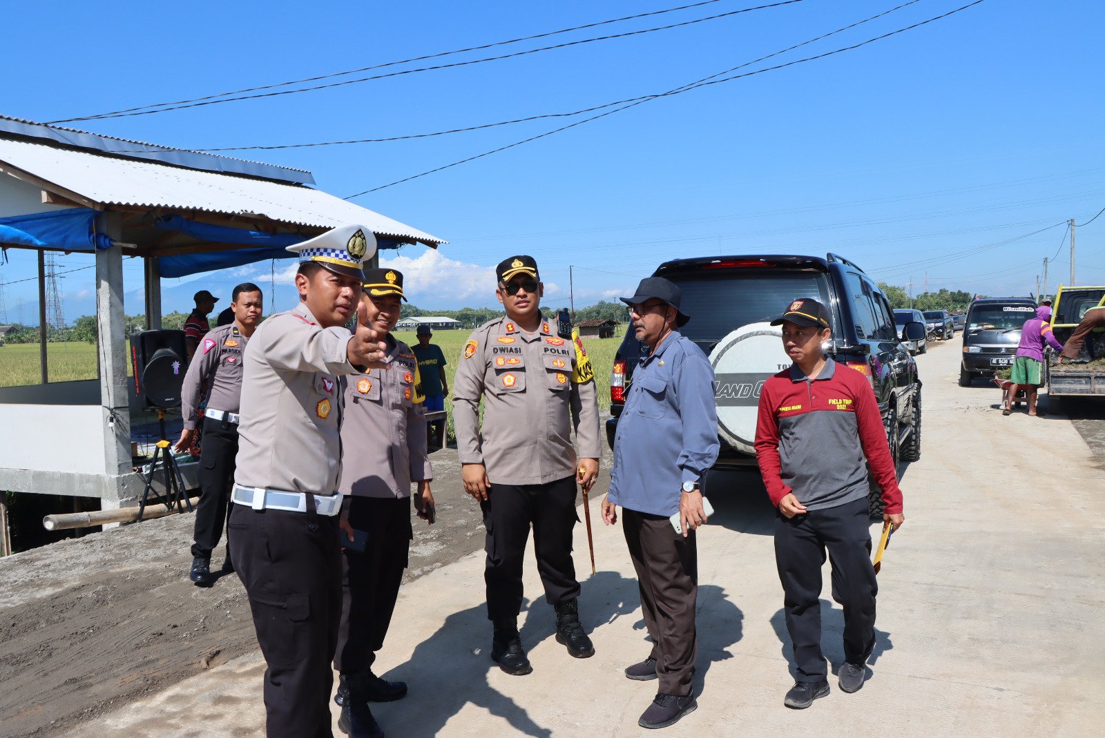 Jajaran Polres Ngawi melakukan persiapan pengamanan kunjungan kerja Presiden Joko Widodo