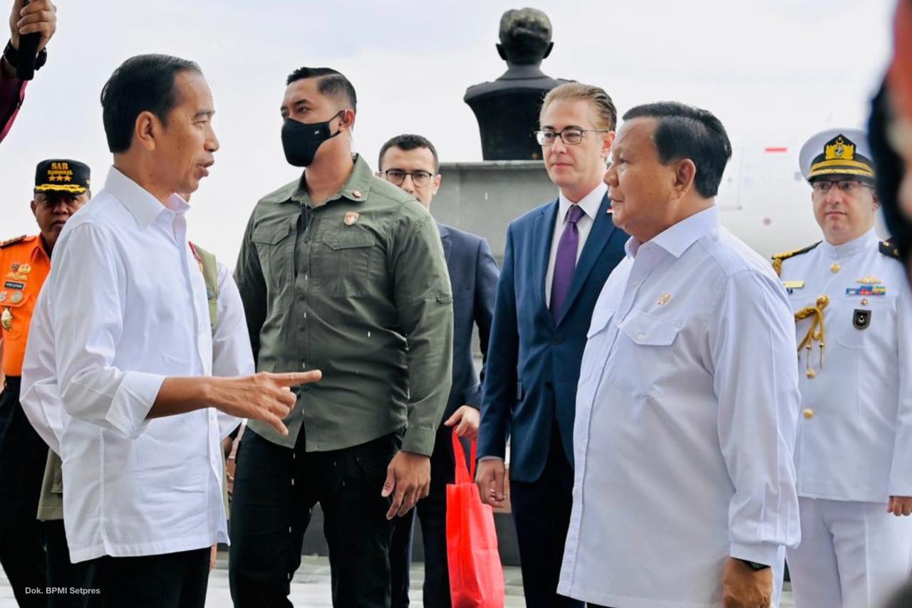 Kebersamaan Prabowo dan Presiden Joko Widodo/Tim Media