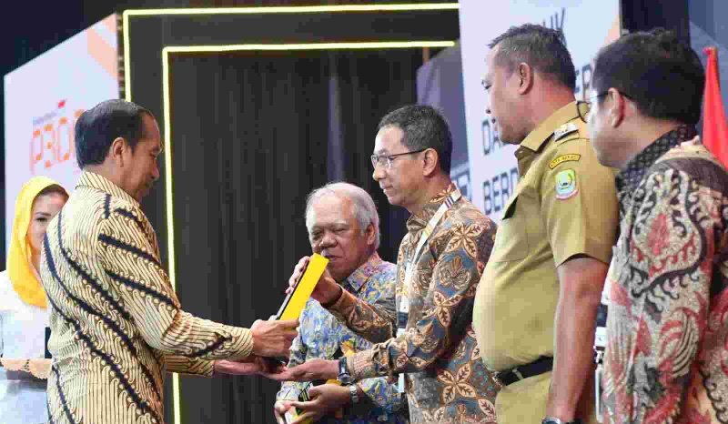 Penyerahan penghargaan P3DN oleh Presiden Jokowi ke Pemprov DKI/ PPID DKI