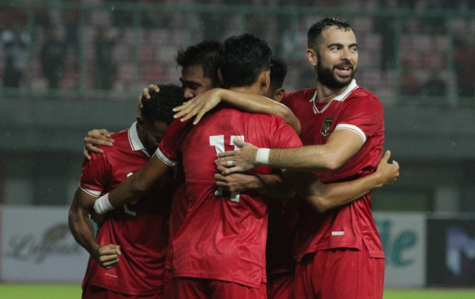 Selebrasi gol pemain timnas Indonesia/SinPo.id/PSSI