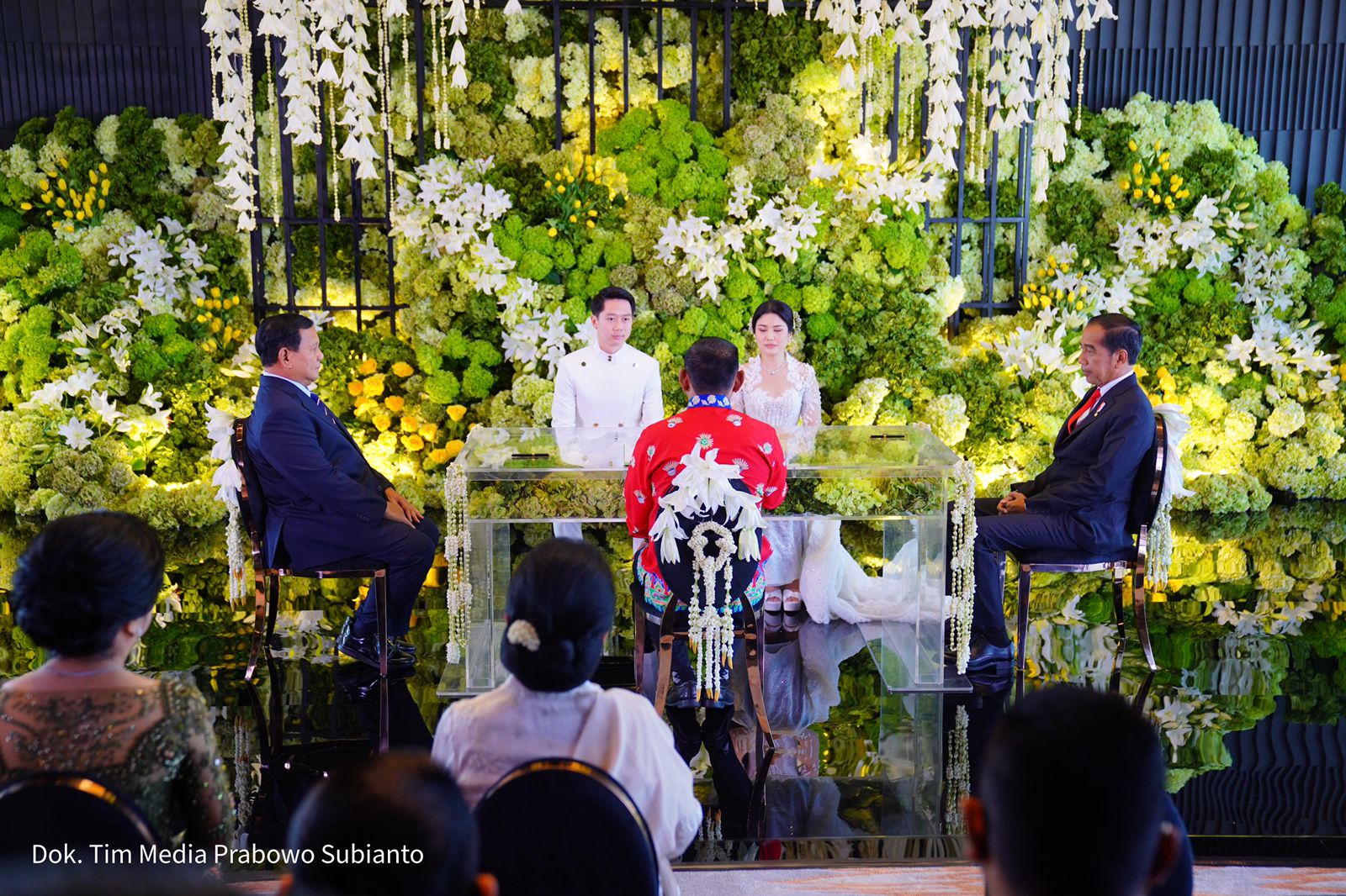 Prabowo dan Jokowi jadi saksi pernikahan Kevin-Valen/SinPo.id/Tim Media