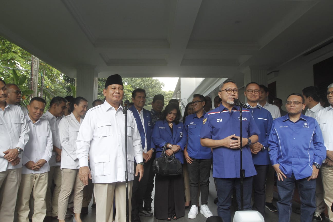 Pertemuan Ketum PAN, Zulkifli Hasan dan Prabowo Subianto/Sinpo.id