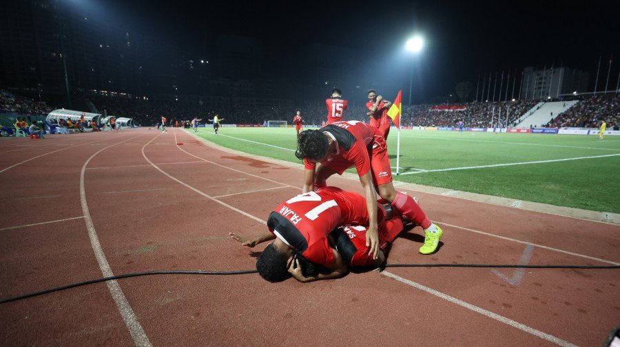 Timnas U-22 usai menang atas Thailand di final SEA Games 2023 (SinPo.id/ PSSI)