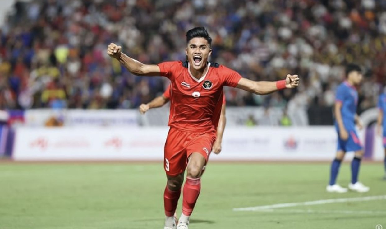 Ramadhan Sananta rayakan gol ke gawang Thailand (Sinpo.id/PSSI)