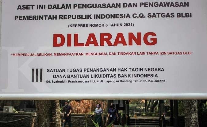 Ilustrasi. Satuan Tugas Penanganan Hak Tagih Negara Dana Bantuan Likuditas Bank Indonesia (Satgas BLBI) telah melakukan penyitaan atas barang jaminan salah satu debitur BLBI. (SinPo.id/Antara)