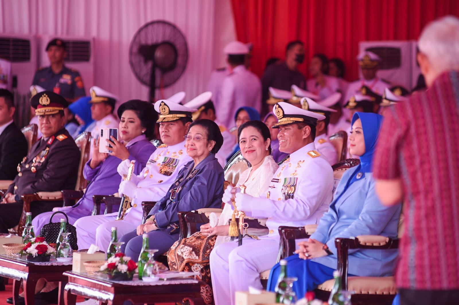Megawati hadiri acara peresmian KRI Bung Karno (Sinpo.id/Puspen TNI)