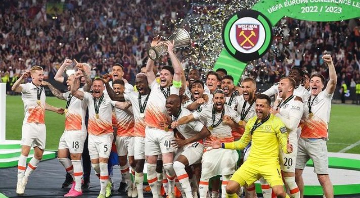 West Ham United usai memenangi Liga Konferensi (SinPo.id/ Instagram)