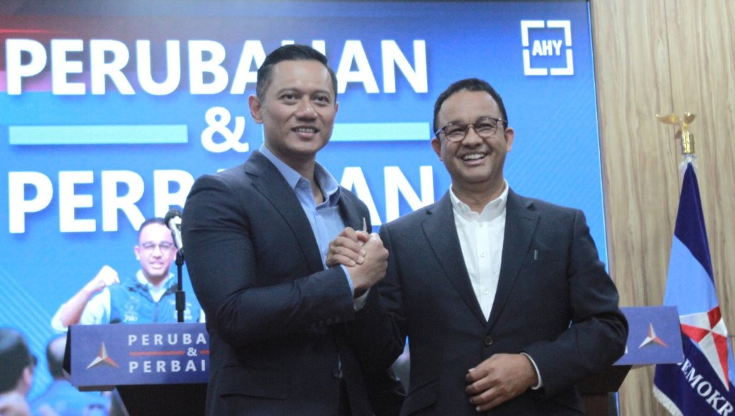 Anies Baswedan bersama Ketum Demokrat Agus Harimurti Yudhoyono (SinPo.id/ Ashar)