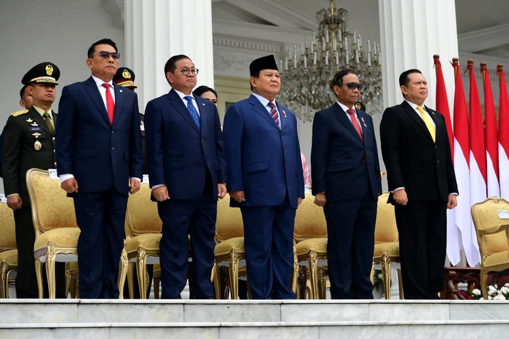 Menhan Prabowo tampak hadir dalam acara pelantikan calon perwira remaja (Sinpo.id/Tim Media)