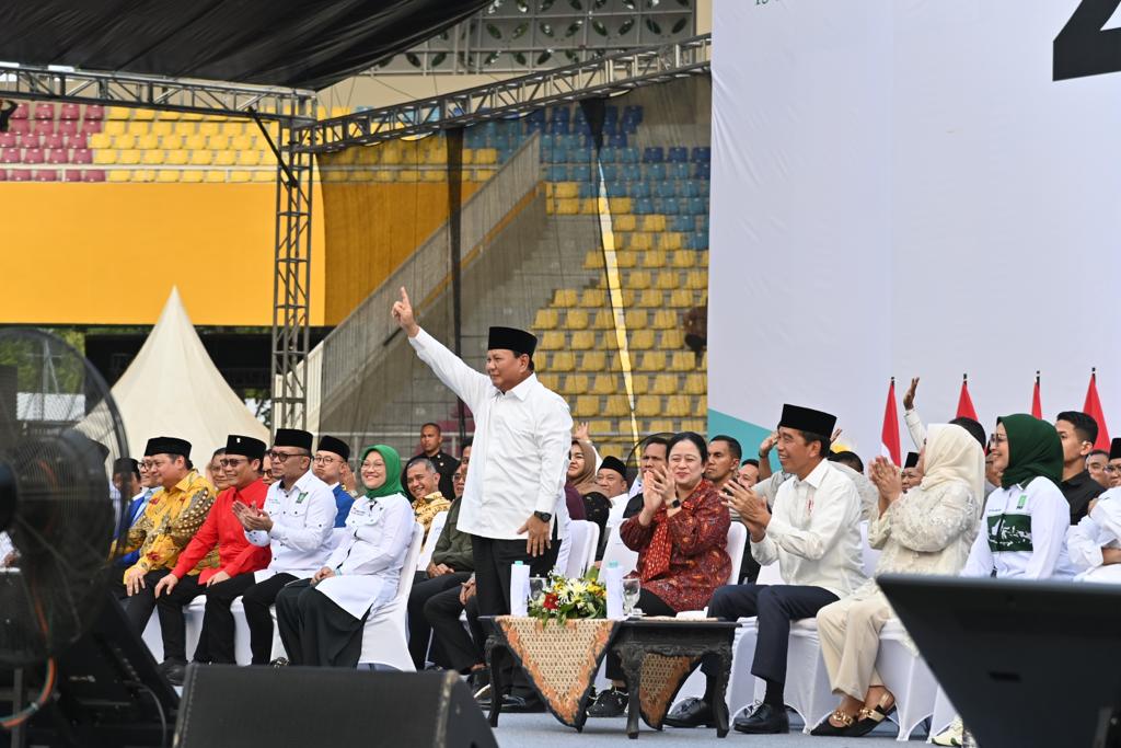 Prabowo disambut riuh para kader PKB saat hadir di Harlah PKB, Solo (Sinpo.id/Tim Media)