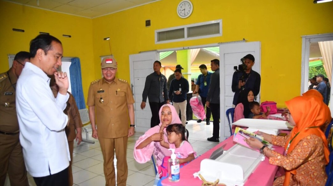 Presiden Jokowi tinjau lokasi pelayanan anak di Bengkulu (Sinpo.id/Setkab)
