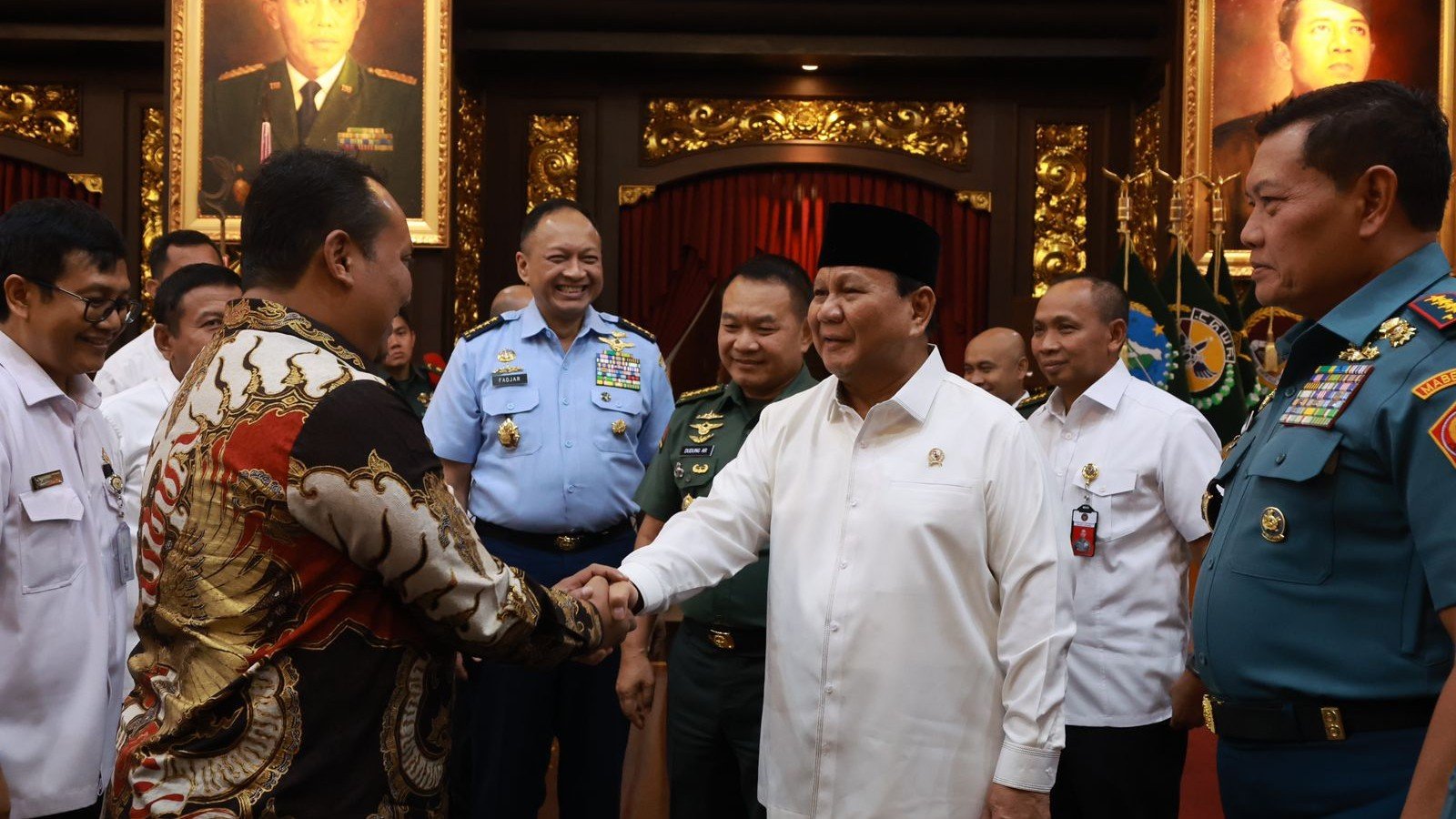 Menhan Prabowo Subianto di saat menerima opini WTP dari BPK (SinPo.id/ Tim Media Prabowo)
