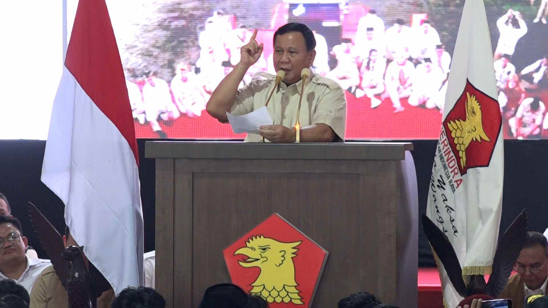 Ketua Umum Partai Gerindra Prabowo Subianto (SinPo.id/ Khaerul Anam)