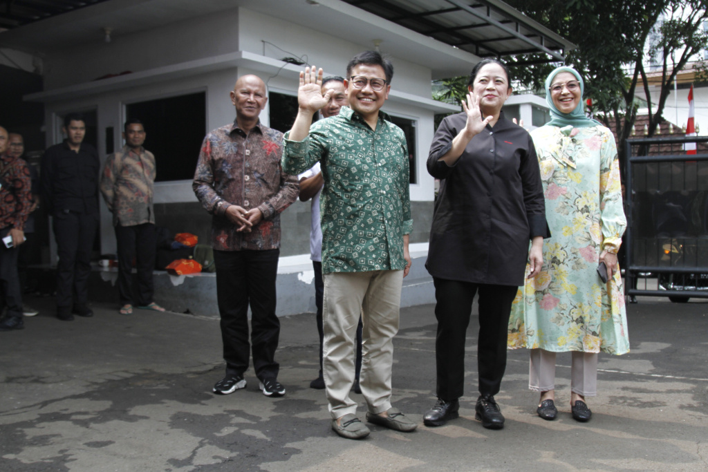Ketua DPP PDIP Puan Maharani sambangi rumah dinas Ketua Umum PKB Gus Muhaimin Iskandar (Ashar/SinPo.id)
