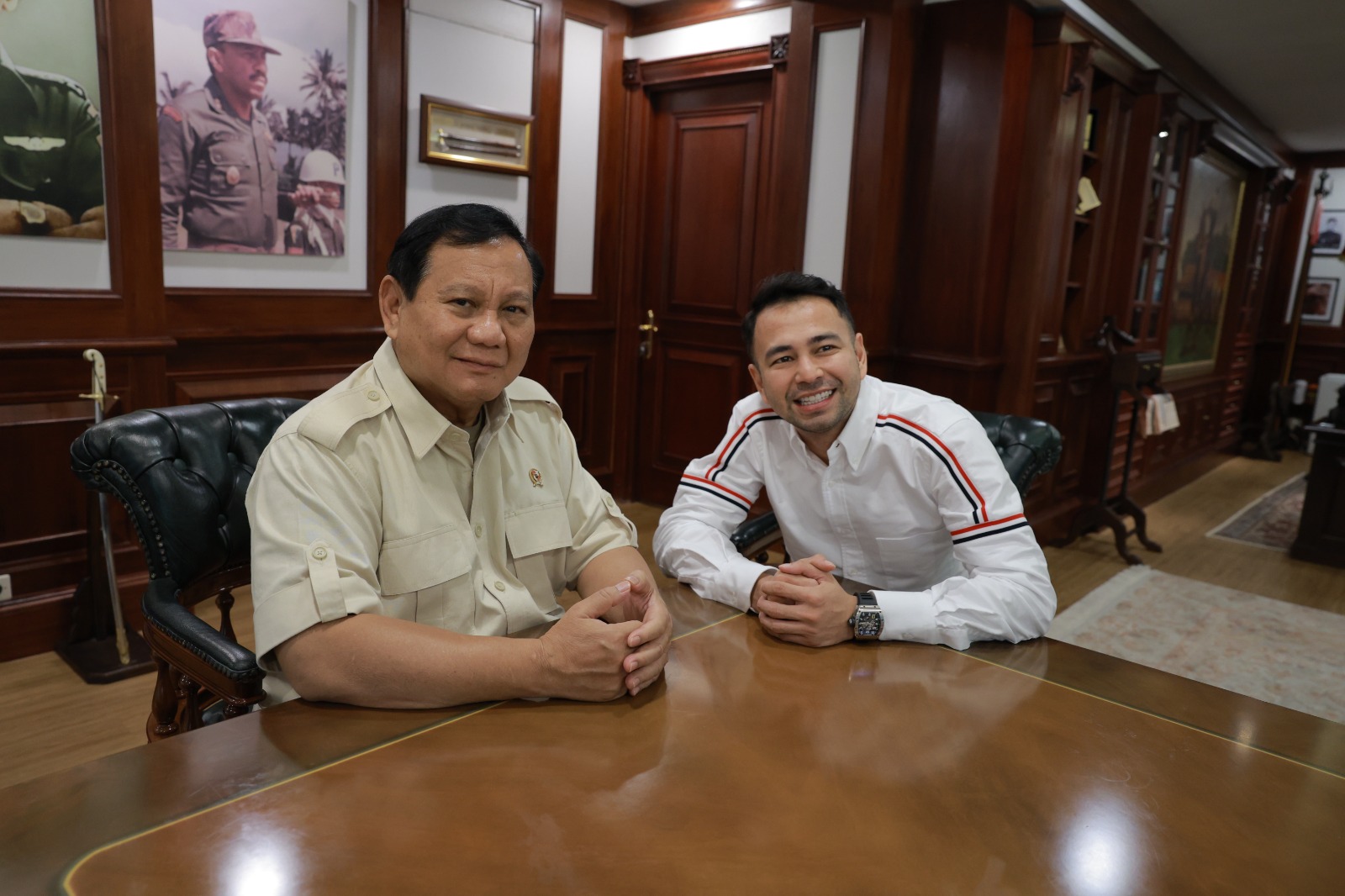 Raffi Ahmad mengunjungi kantor Menhan Prabowo