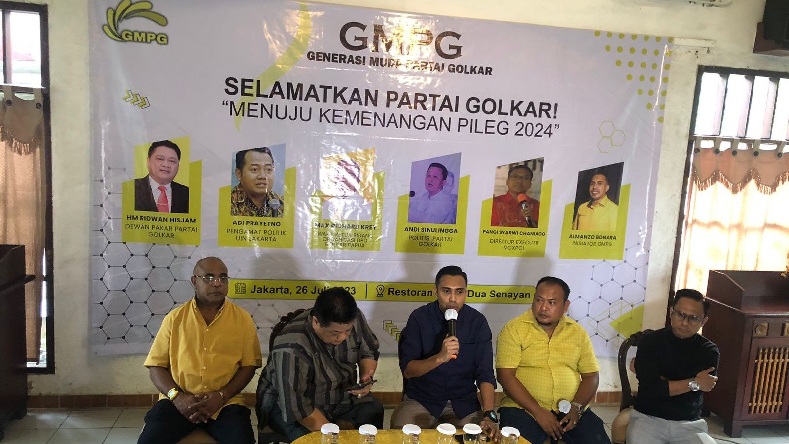 Konferensi pers GMPG di Resto Pulau Dua (SinPo.id/ Juven M Sitompul)