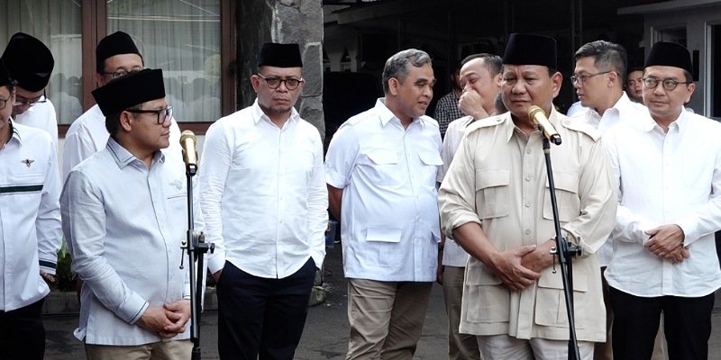 Prabowo menemui Muhaimin Iskandar di kawasan Jakarta Selatan (Sinpo TV/Daffa Rizkyano)