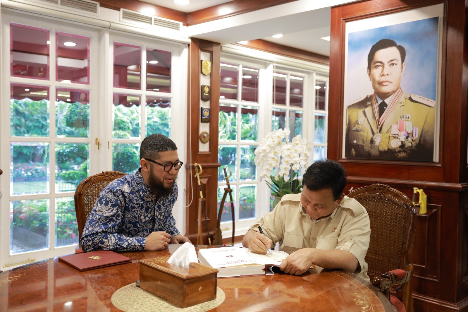 Deryansha bertemu dengan Prabowo di kantor Kemhan (Sinpo.id/Tim Media)