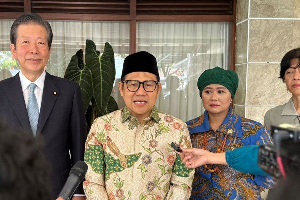 Ketua Umum Partai Kebangkitan Bangsa (PKB) Muhaimin Iskandar atau Cak Imin menerima kunjungan Ketua Partai Komeito Baru Jepang, Mr. Yamaguchi Natsuo (SinPo.id/Dok. PKB)