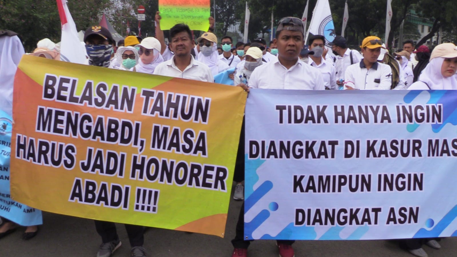 Aksi FKHN di kawasan Gambir, Jakarta Pusat (Sinpo.id/Galuh)