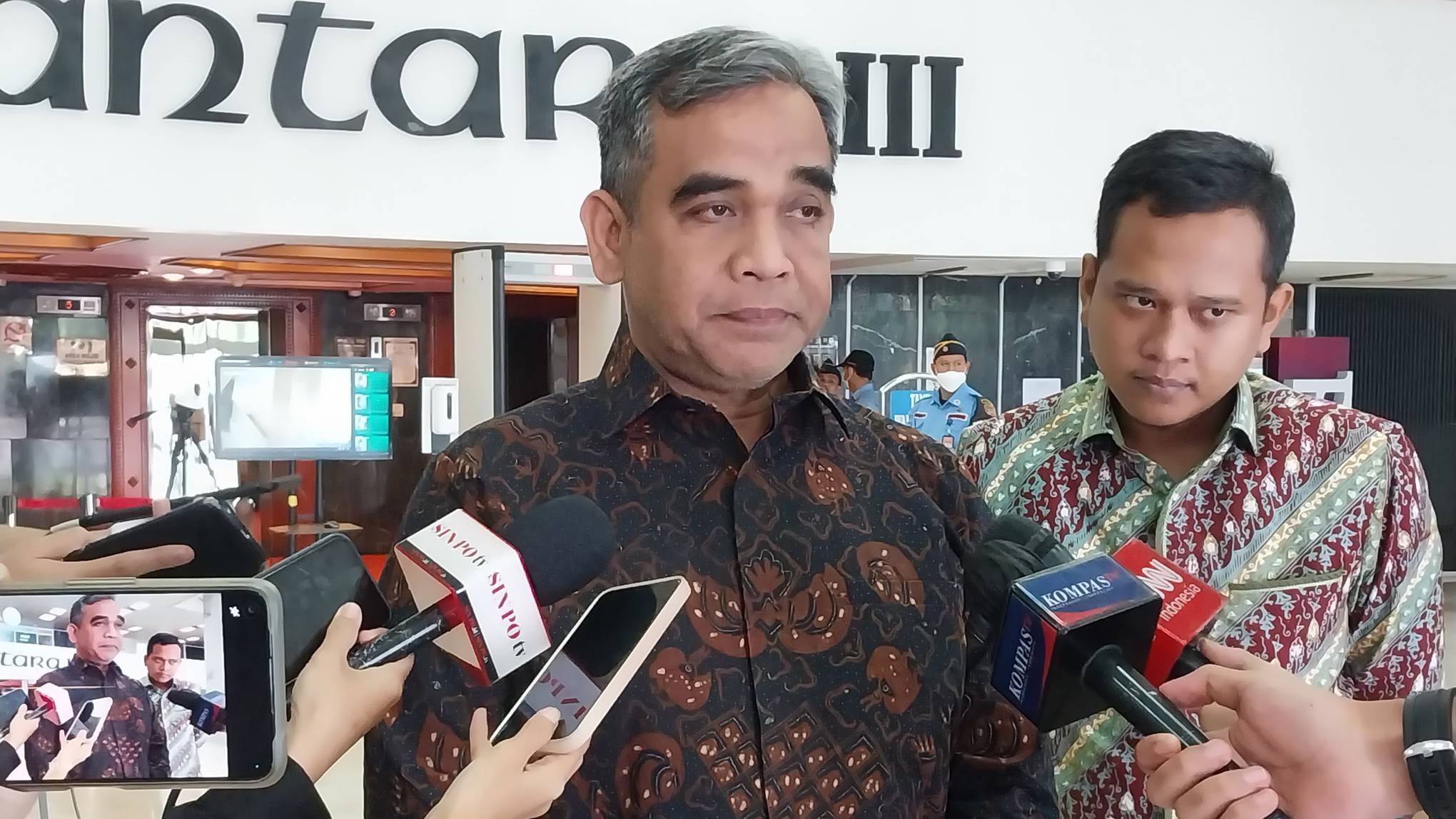 Sekjen Partai Gerindra Ahmad Muzani (SinPo.id/ Galuh Ratnatika)