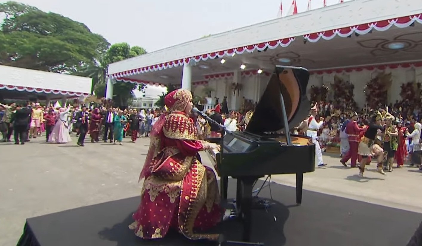 Putri Ariani menggoyanga Istana Negara, Jakarta (Sinpo.id/Setkab)