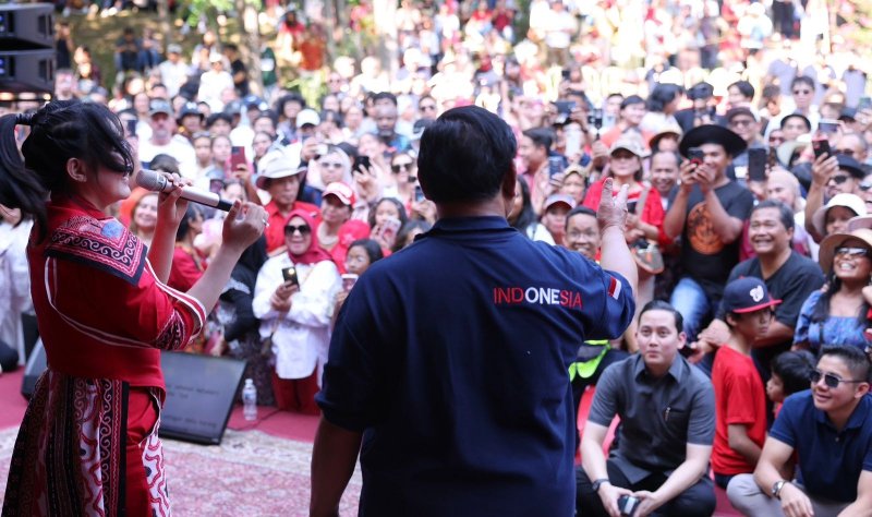 Prabowo Subianto saat rayakan 17-an di Washington (SinPo.id/ Tim Media Prabowo)