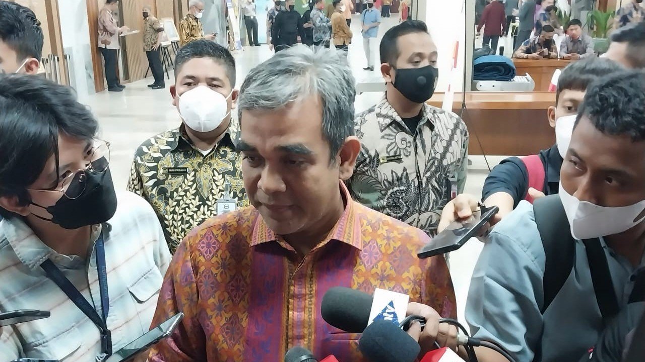 Sekjen Partai Gerindra Ahmad Muzani (SinPo.id/ Galuh Ratnatika)