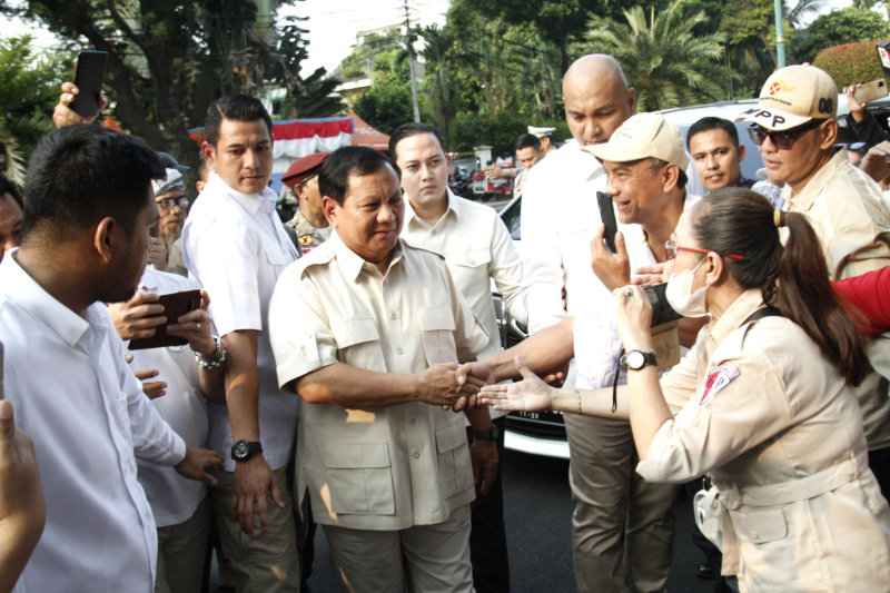 Ketua Umum Partai Gerindra Prabowo hadiri Deklarasi Relawan Jokowi memdukung Prabowo Presiden 2024 dan peresmian Rumah Relawan Prabowo (Ashar/SinPo.id)