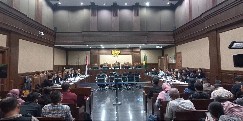 Suasana sidang kasus korupsi BTS di Pengadilan Tipikor pada PN Jakpus (Sinpo.id)