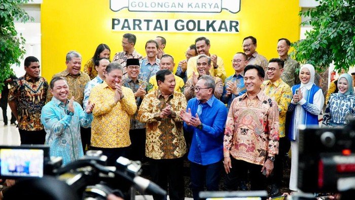 Bakal capres Prabowo Subianto bertemu dengan para ketua umum parpol pendukungnya di Pilpres 2024 mendatang. (SinPo.id/Dok. Media Center PAN)
