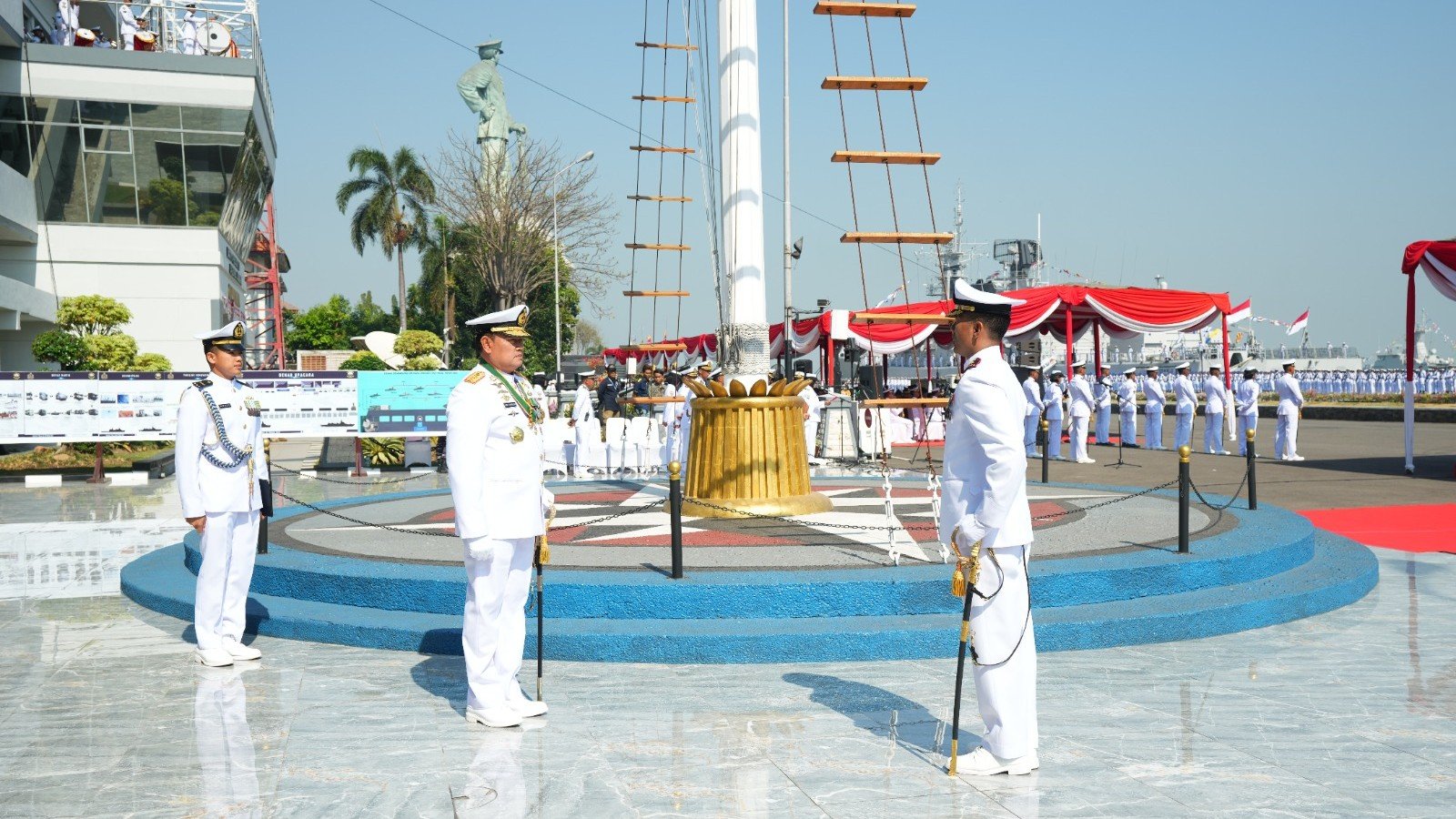 Panglima TNI Laksamana Yudo Margono di upacara HUT TNI AL ke-78 (SinPo.id/ Puspen TNI)