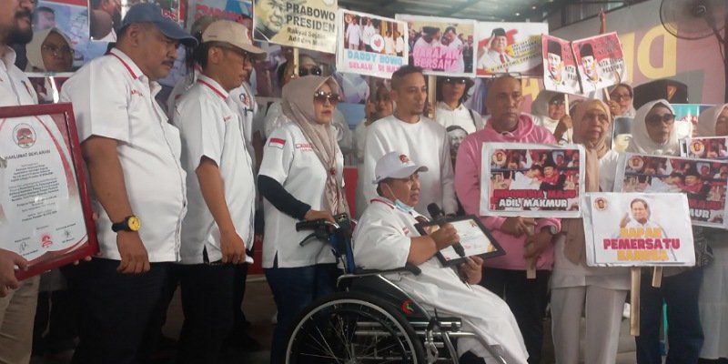 Para relawan AIE lakukan deklarasi dukungan kepada Prabowo Subianto (Sinpo.id)