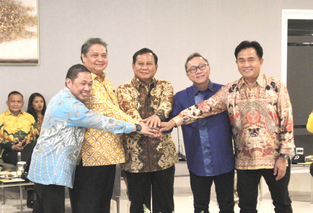 Koalisi Indonesia Maju yang Dipimpin oleh Prabowo melakukan pertemuan untuk membentuk tim pakar tugas program-program jika nanti Prabowo terpilih sebagai Presiden 2024 (Ashar/SinPo.id)