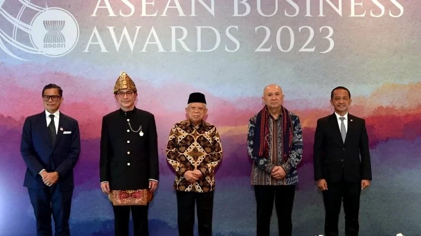 Wapres Ma'ruf Amin saat menghadiri ASEAN Business Awards 2023 (SinPo.id/ Setwapres)