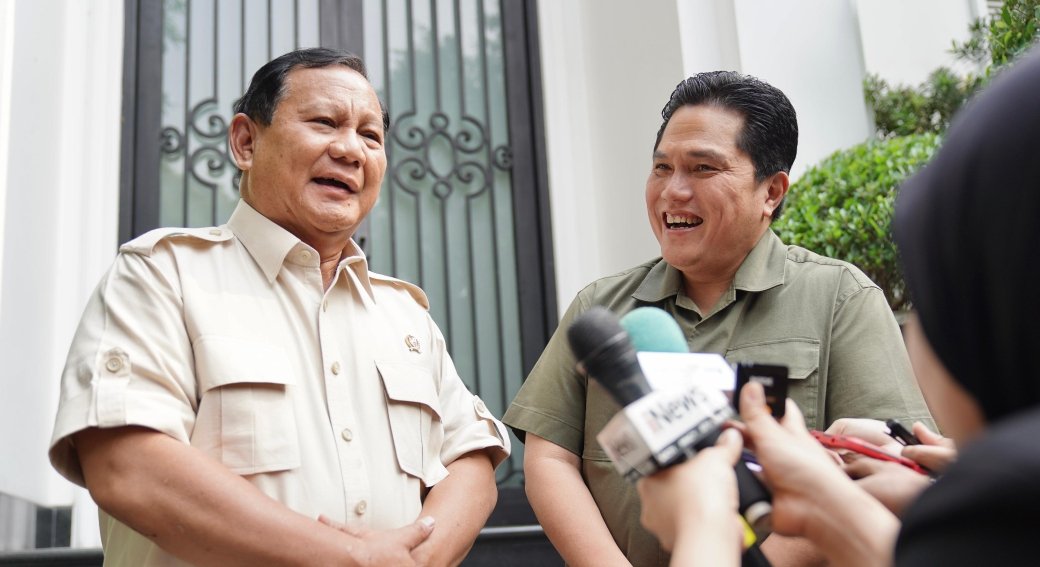 Momen kebersamaan Prabowo Subianto dengan Erick Thohir (SinPo.id/ Tim Media)
