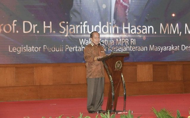 Wakil Ketua MPR RI Fraksi Partai Demokrat Sjarifuddin Hasan. Istimewa.